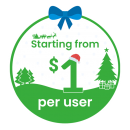 starting from 1$ per user starting from 1$ per user